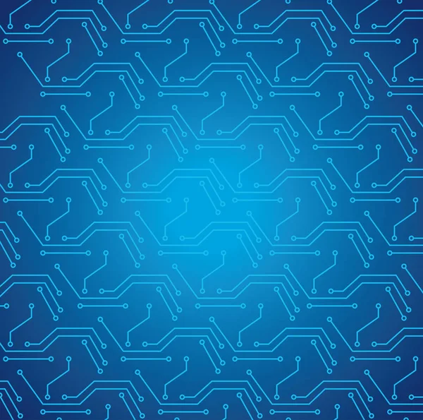Cyber circuit électronique motif fond — Image vectorielle