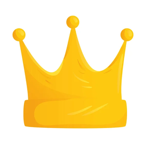 Reina corona de oro icono aislado — Vector de stock