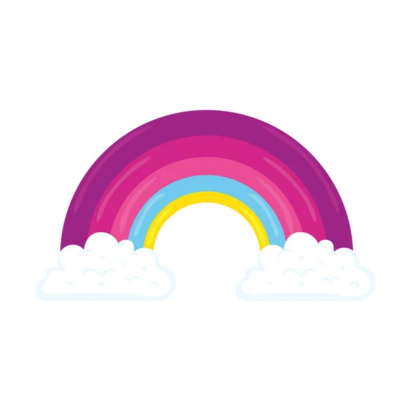 Hermoso rosa arco iris feminista icono — Vector de stock