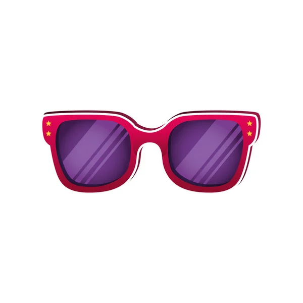 Gafas de sol de verano accesorio icono aislado — Vector de stock