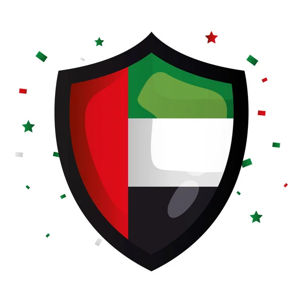 Diseño vectorial de escudo nacional Uae — Vector de stock