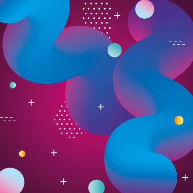 Mor arkaplanda mavi renk akış posteri