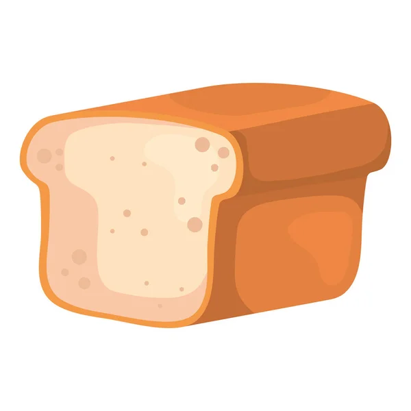 Pan tostada de panadería estilo aislado icono diseño vectorial — Archivo Imágenes Vectoriales