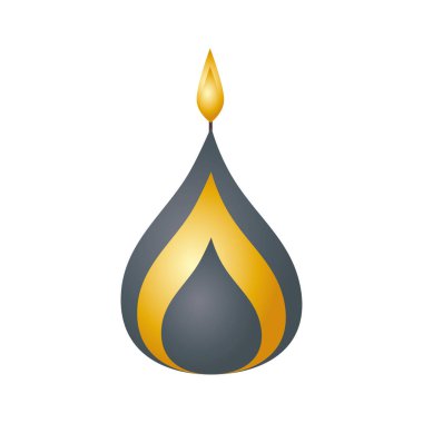 gri ve altın diwali mum dekoratif simge