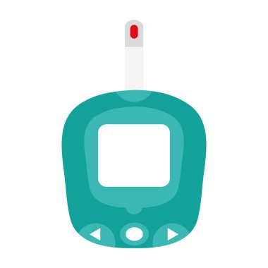 glucometer test aygıtı izole edilmiş simge