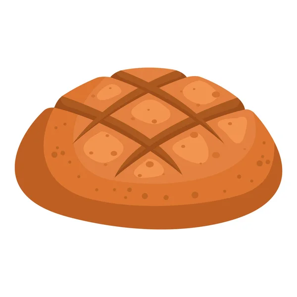 Pão com grão de padaria design vetor ícone estilo isolado — Vetor de Stock