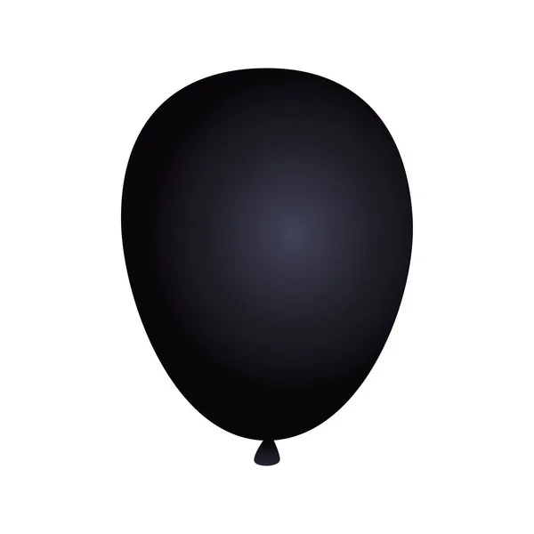 Μαύρο χρώμα μπαλόνι ήλιο που επιπλέει — Διανυσματικό Αρχείο