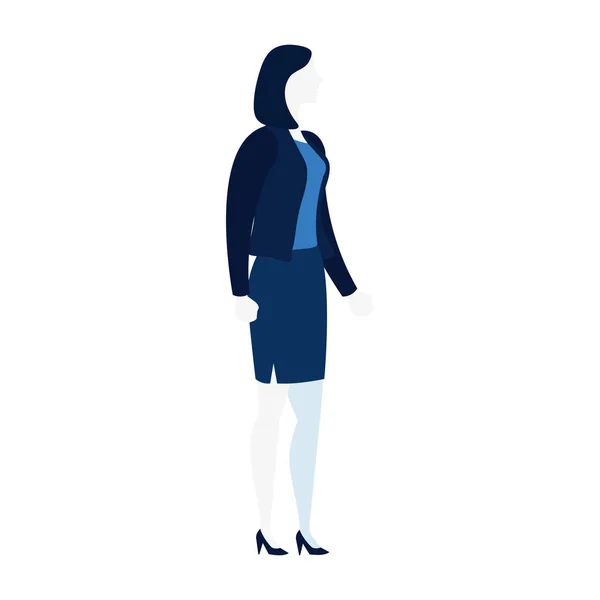 Élégante femme d'affaires avatar caractère — Image vectorielle