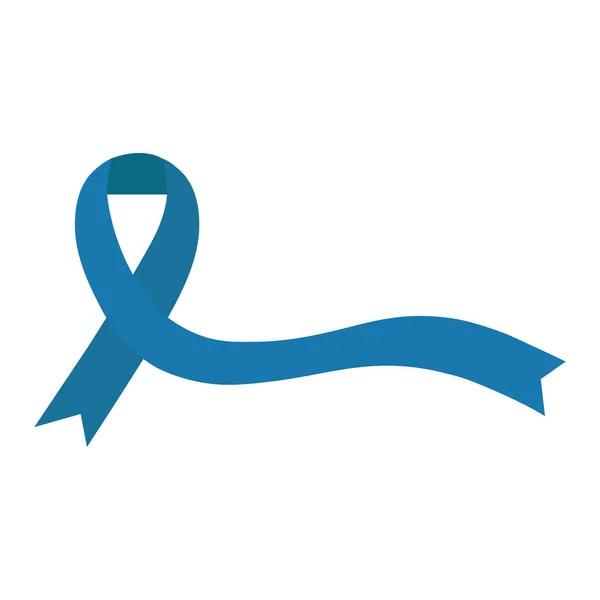 Icône isolée de campagne de symbole de ruban bleu — Image vectorielle