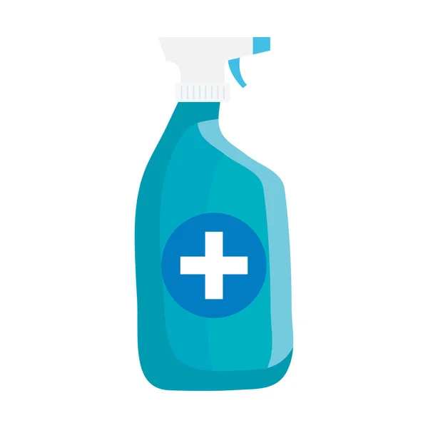 Desinfecterende spray fles geïsoleerd pictogram — Stockvector