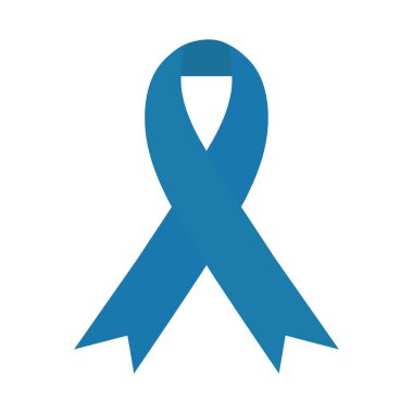 mavi kurdele kampanya sembolü izole edilmiş simge