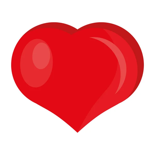 Καρδιά αγάπη εικονίδιο κάρτα Αγίου Βαλεντίνου — Διανυσματικό Αρχείο