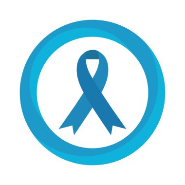 dairesel çerçevede mavi kurdele kampanyası