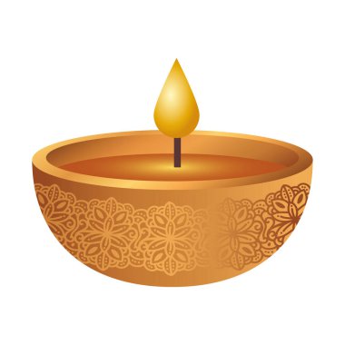 ahşap diwali mum dekoratif simgesi