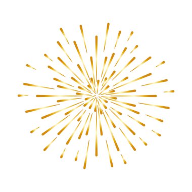 Altın sıçrama ışıkları dekoratif simge