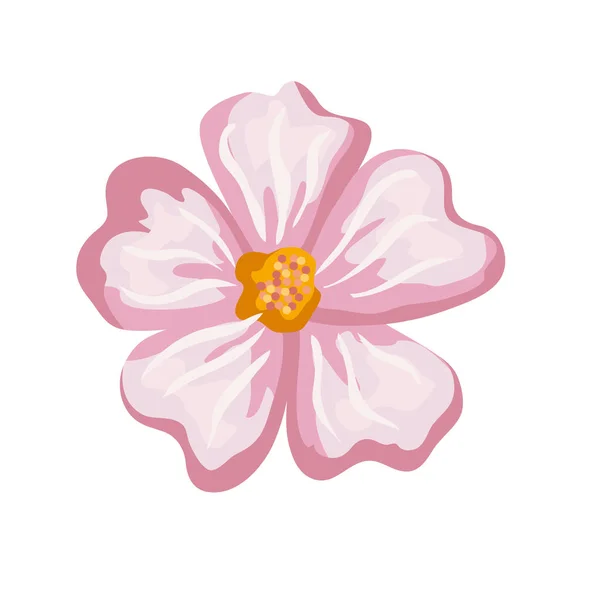 Flor rosa pintura vector diseño — Archivo Imágenes Vectoriales