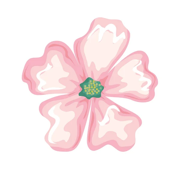 Flor rosa pintura vector diseño — Archivo Imágenes Vectoriales