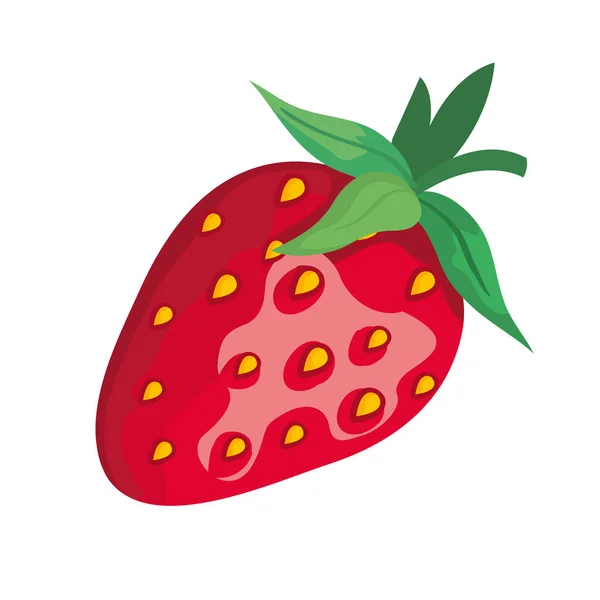 Fresa fruta icono vector de diseño — Archivo Imágenes Vectoriales