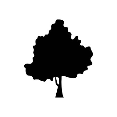 geride kalan ağaç bitkisi siluet biçimi simgesi