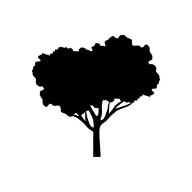 Terk edilmiş ağaç bitkisi silueti biçimi