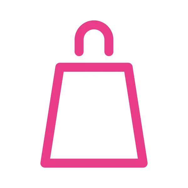 Торгова сумка рожева лінія стиль значок — стоковий вектор