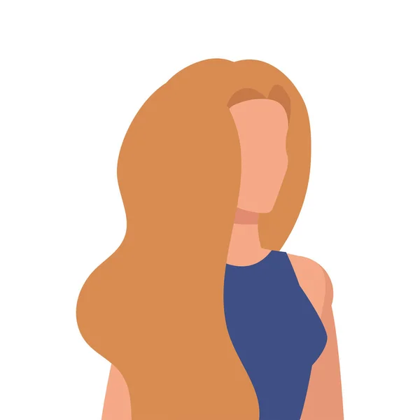 Élégante femme blonde d'affaires avec costume bleu caractère — Image vectorielle