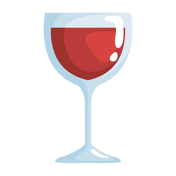 Cristal vin tasse boisson icône — Image vectorielle