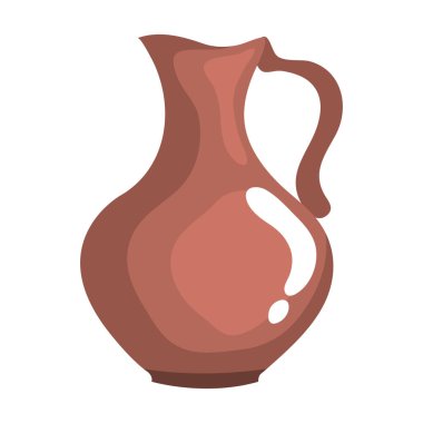 seramik çaydanlık kavanozu izole edilmiş simge