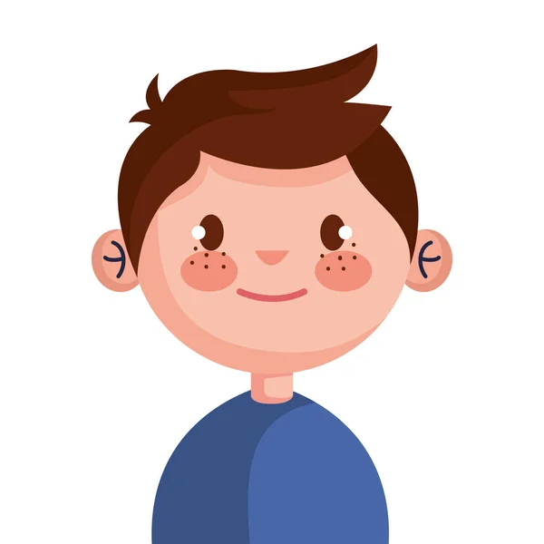 Cute little boy avatar character — Stock Vector