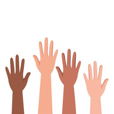 Irklar arası insanlar protesto ediyor.