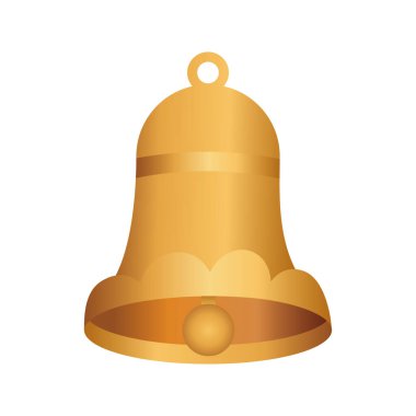 Altın Noel çanı dekoratif ikonu