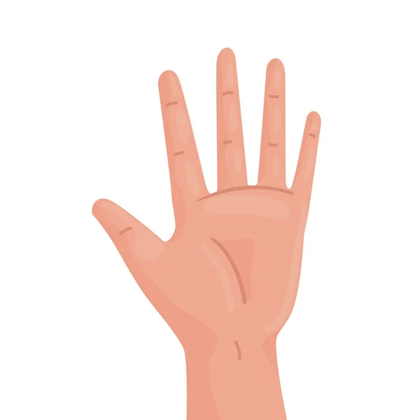 Χέρι άνθρωπος διαμαρτύρονται σύμβολο στάση — Διανυσματικό Αρχείο
