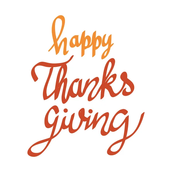 Happy thanksgiving belettering lettertype pictogram — Stockvector