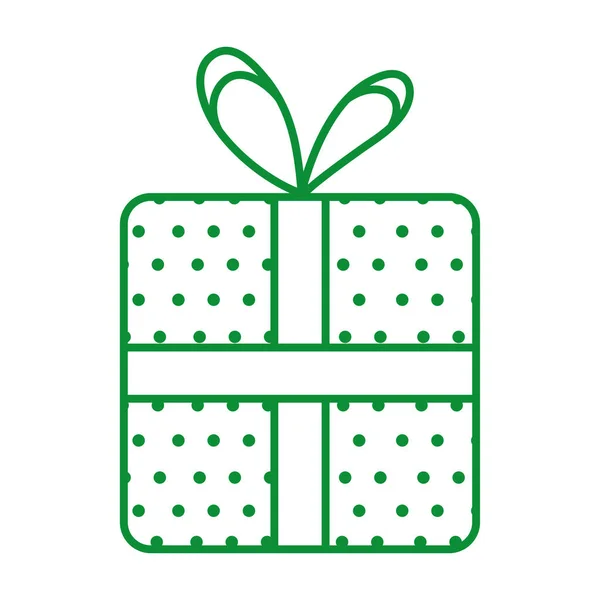 Caja de regalo línea actual icono de estilo — Vector de stock