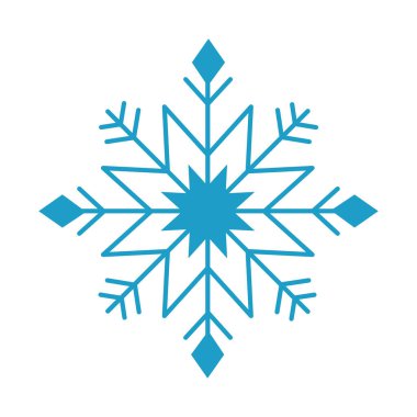 Yılbaşı kar tanesi çizgisi tarzı simge