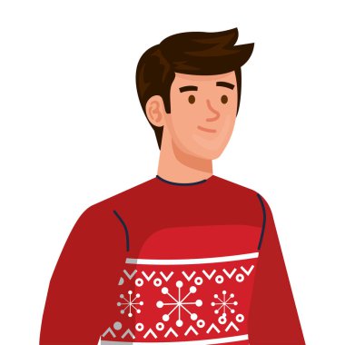 Kışlık ceketli genç adam.