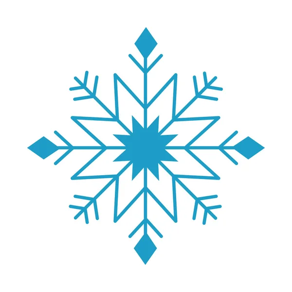 Kerstmis sneeuwvlok lijn stijl pictogram — Stockvector