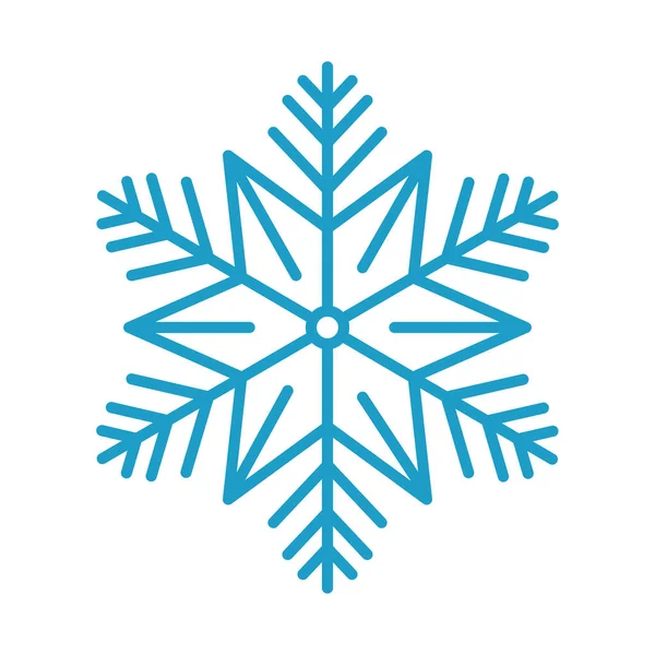 Navidad copo de nieve decoración estilo de línea — Vector de stock