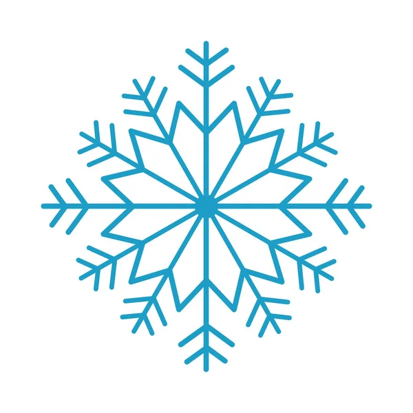 Navidad copo de nieve estilo línea icono — Vector de stock