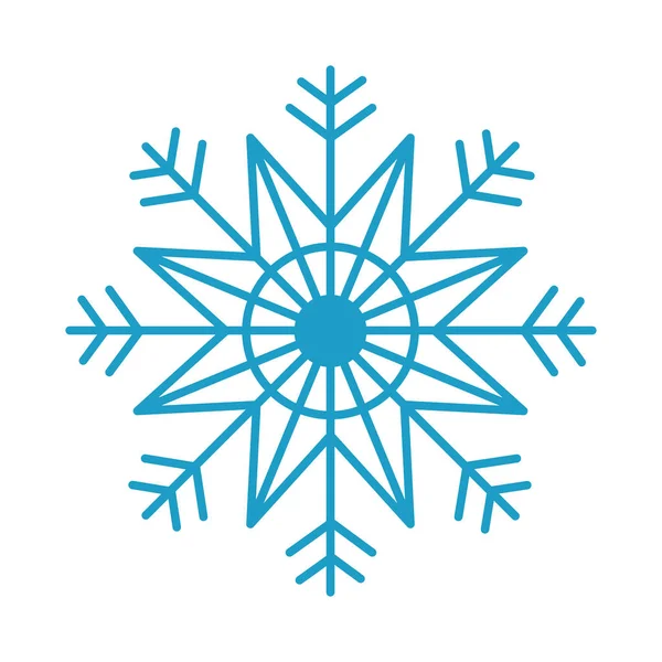 Navidad copo de nieve decoración icono estilo línea — Archivo Imágenes Vectoriales