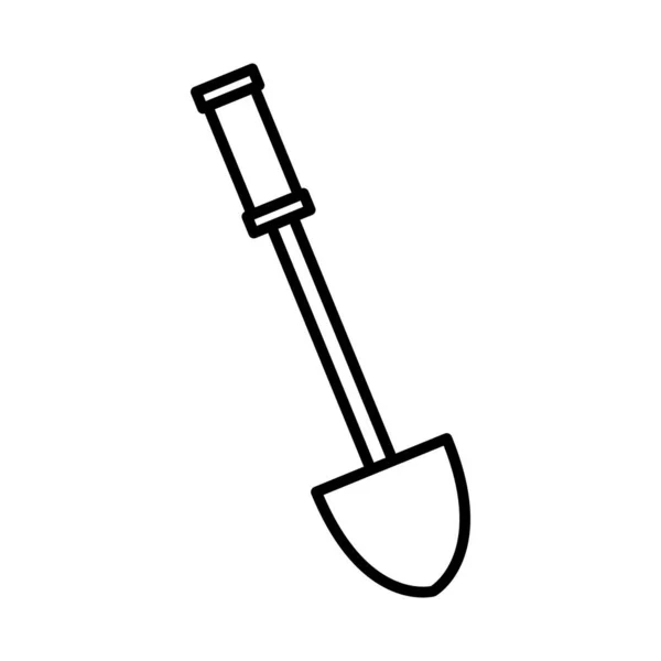 Shovel tool line style icon — Stock Vector