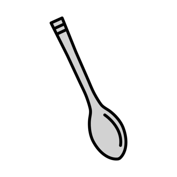 Löffel Utensil Tool Line und Füllen Stil-Symbol — Stockvektor