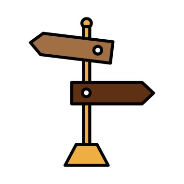 tahta oklar etiket satırı ve biçim simgesi doldur