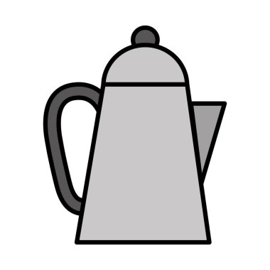 Mutfak çaydanlığı çatal bıçak hattı ve doldurma biçimi simgesi