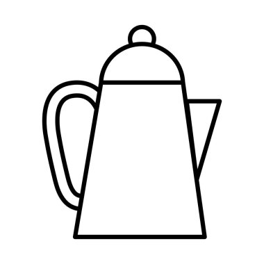 Mutfak çaydanlığı çatal bıçak hattı biçimi simgesi