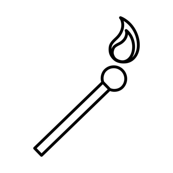 matchstick fire tool line style icon
