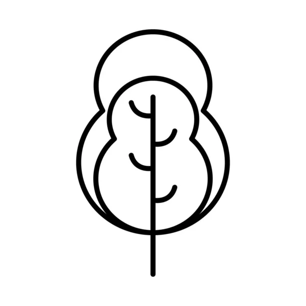 Иконка в стиле линии деревьев — стоковый вектор