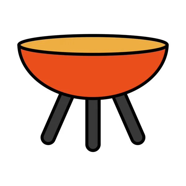 Camping grill uitensil lijn en vul stijl pictogram — Stockvector