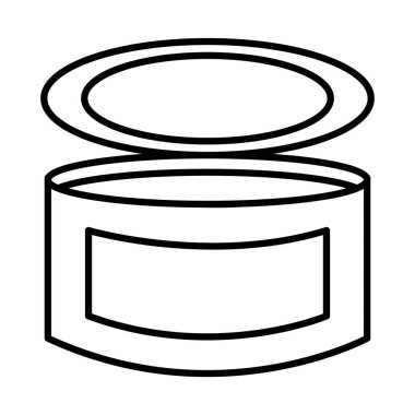 konserve yiyecek çizgisi biçimi simgesi