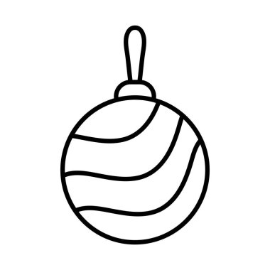 Mutlu noel baloları Dalgalar çizgisi tarzı ikon